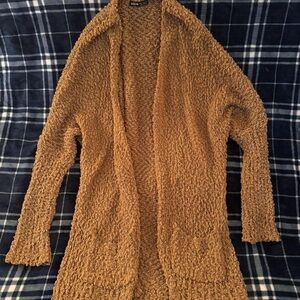 SHEIN Cozy Textured Brown Sweater